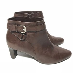 Ralph Lauren Brown Leather Booties